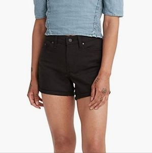NWT ❤️ Levi's Mid Lenth Black Denim Shorts